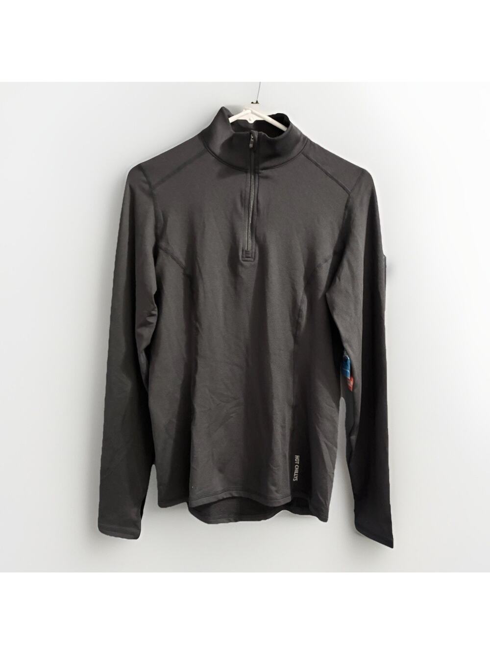 Hot Chillys Women's Micro-Elite Chamois Solid Zip T Top Black size small